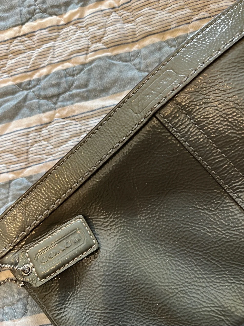 Coach wristlet glossy